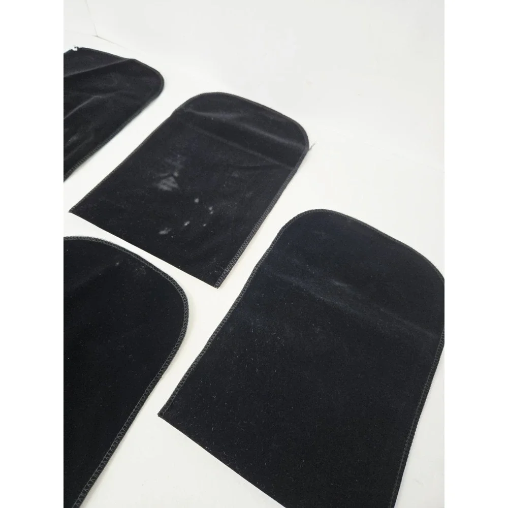 Joan Rivers Classic Collection black velvet jewlery pouch lot‎ of 5 6